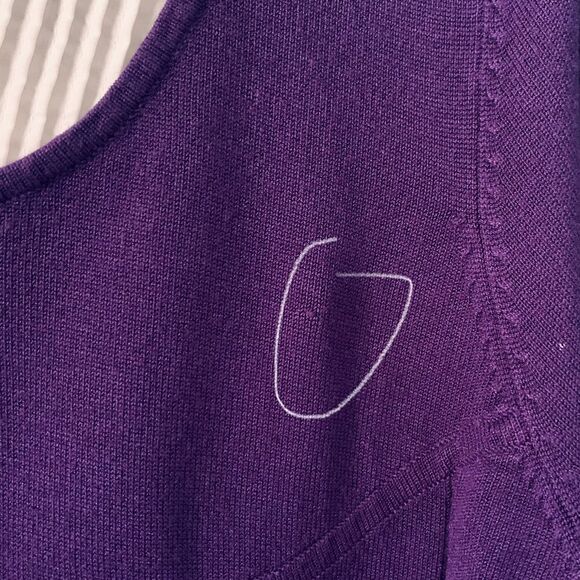 Lane Bryant Purple & White Collared Knit Sweater Size 18/20W - Picture 11 of 11